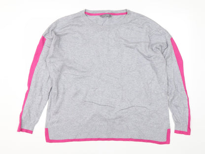 Womens UK Size 16 Debenhams Grey Pullover Jumper
