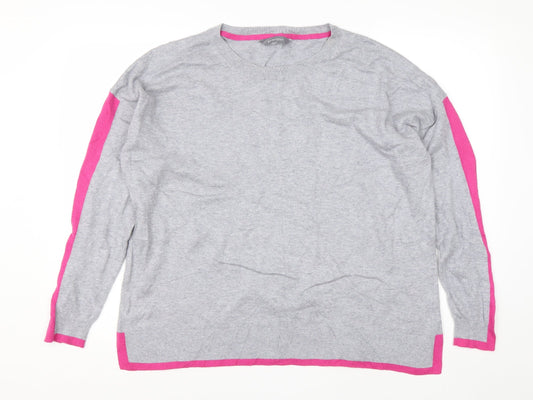 Womens UK Size 16 Debenhams Grey Pullover Jumper