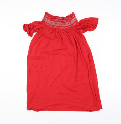 New Look Womens Red  Modal Shift  Size S  Square Neck