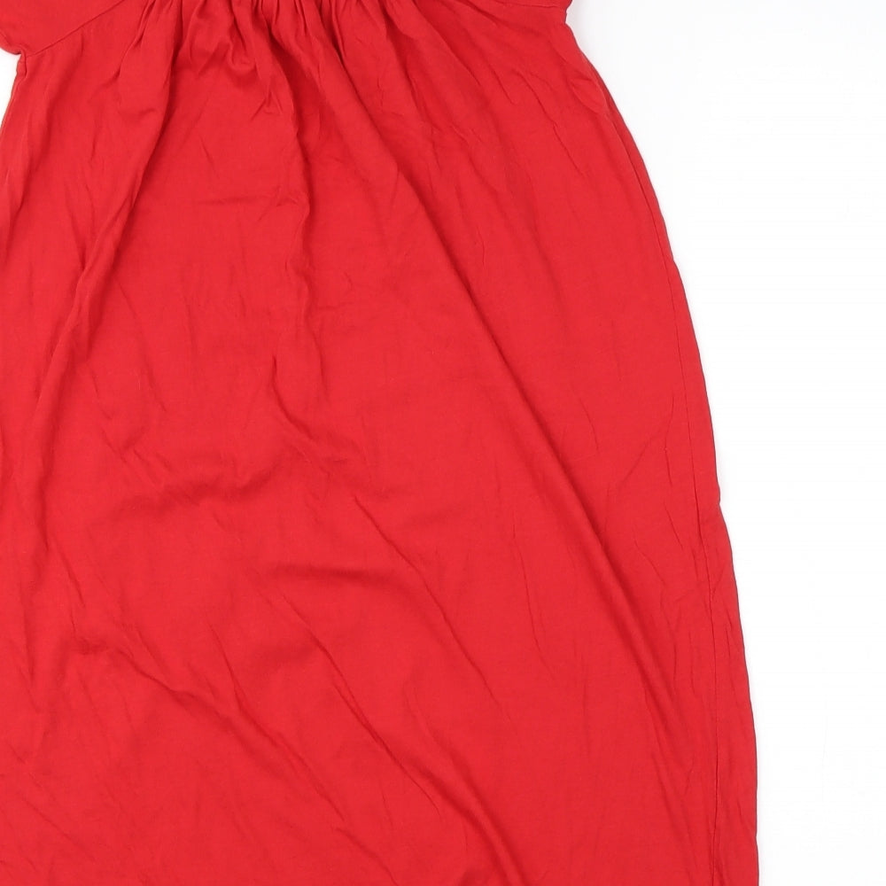New Look Womens Red  Modal Shift  Size S  Square Neck