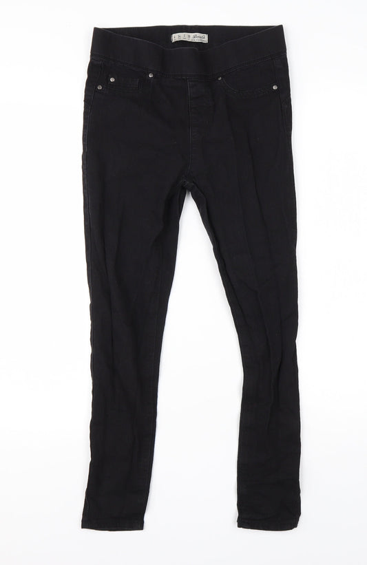 Denim Co Womens Black  Cotton Jegging Jeans Size 6 L24 in Regular