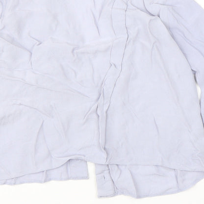 Topshop Womens Purple  Viscose Basic Button-Up Size 6 V-Neck