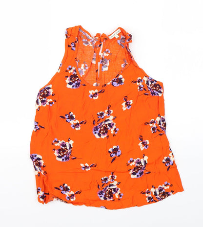 Womens UK Size 8 River Island Orange Basic Blouse