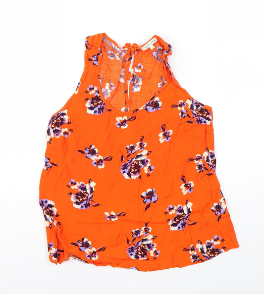 Womens UK Size 8 River Island Orange Basic Blouse