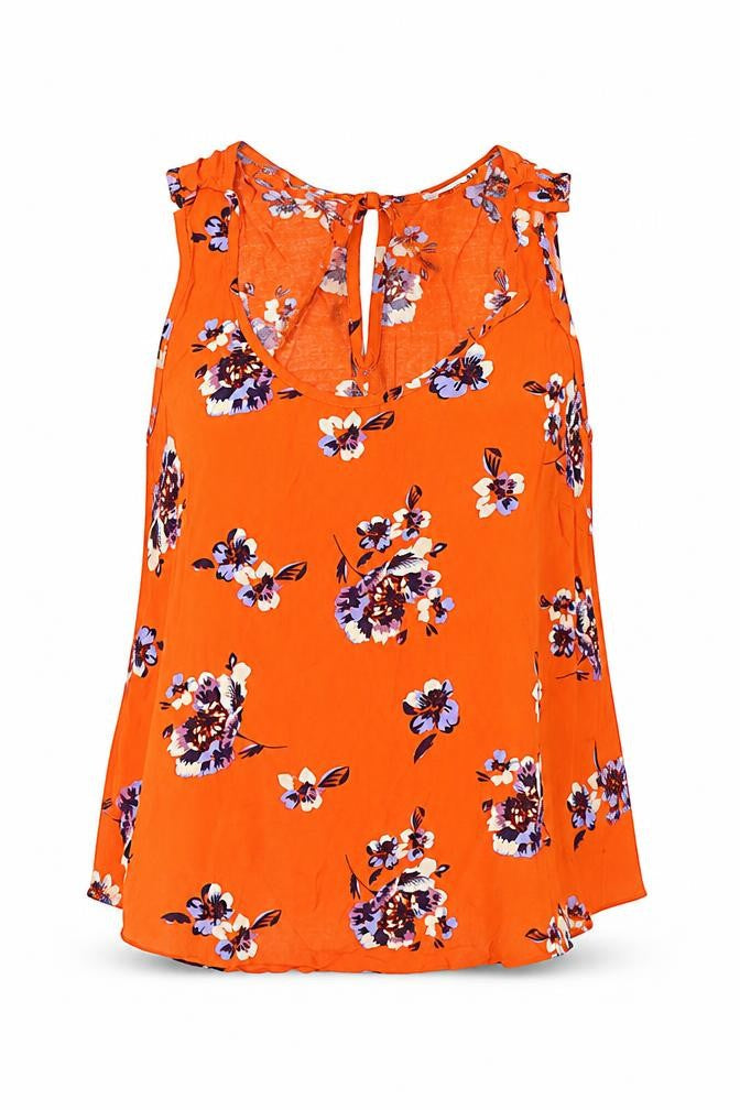 Womens UK Size 8 River Island Orange Basic Blouse