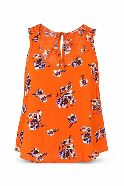 Womens UK Size 8 River Island Orange Basic Blouse
