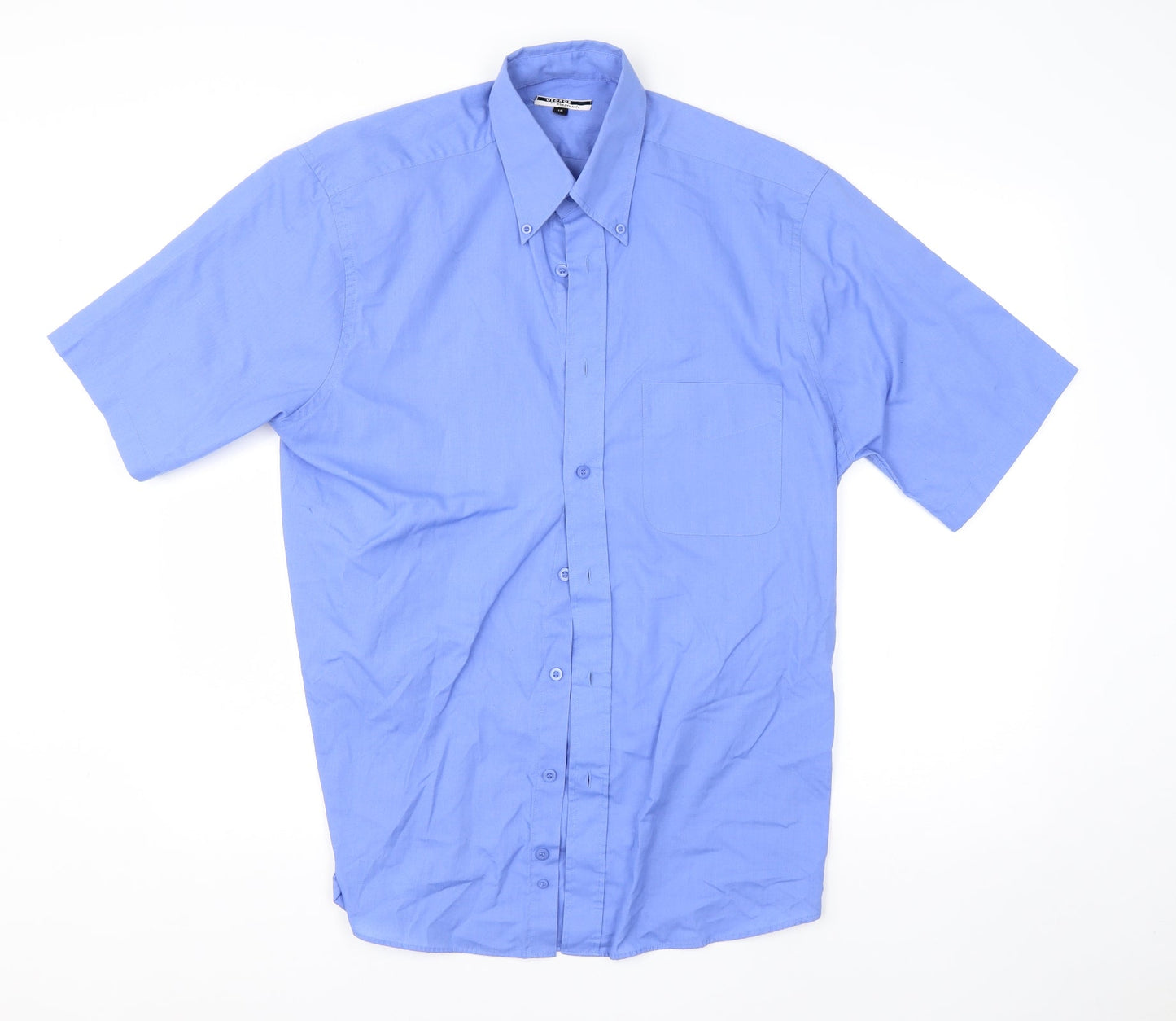 George Womens Blue  Polyester Basic Button-Up Size 16 Collared