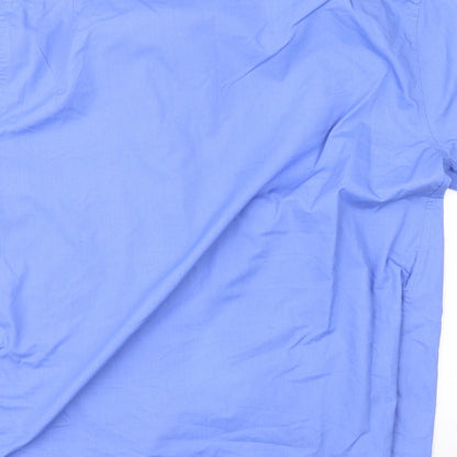 George Womens Blue  Polyester Basic Button-Up Size 16 Collared