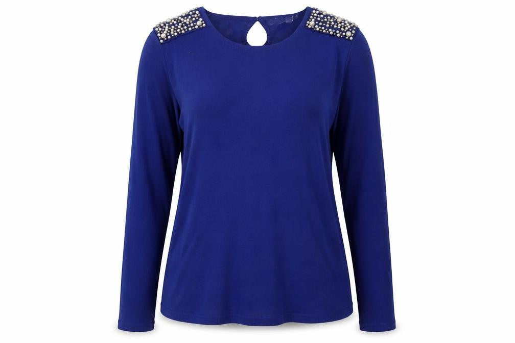 Womens UK Size M Darling Blue Pullover Jumper
