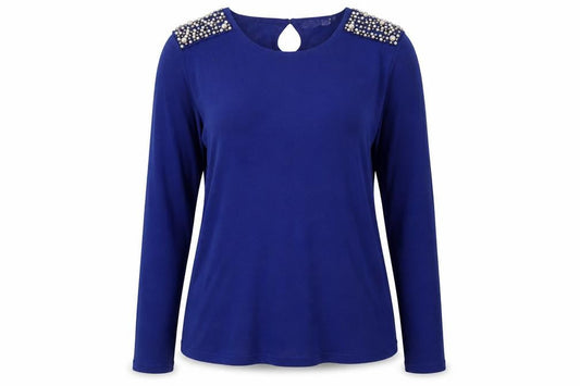 Womens UK Size M Darling Blue Pullover Jumper