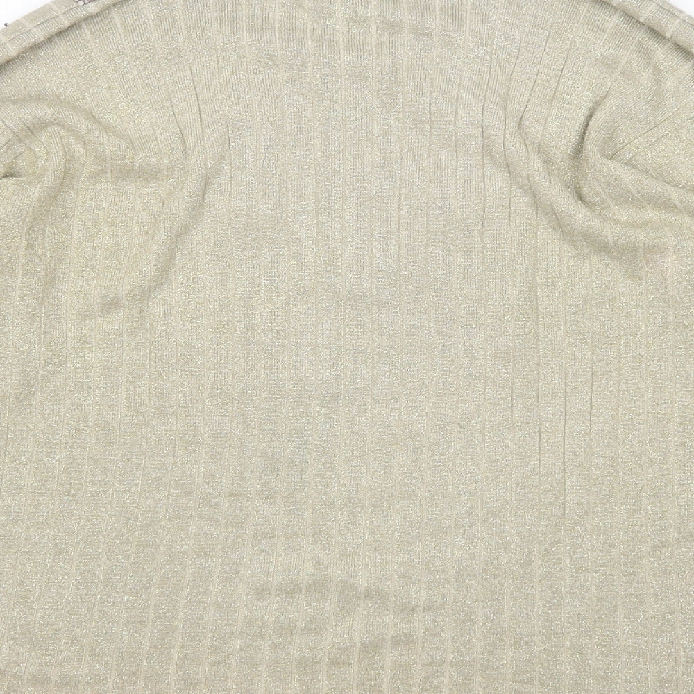 Womens UK Size One Size Casamia Gold Pullover Jumper