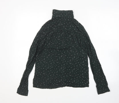Womens UK Size XS Pull & Bear Green Basic Button-Up