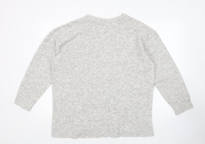 Womens UK Size 16 New Look Grey Pullover Jumper