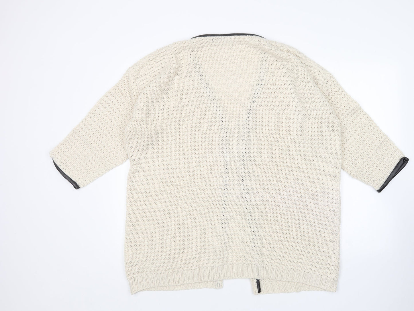 Venca Womens Beige V-Neck  Acrylic Cardigan Jumper Size 18
