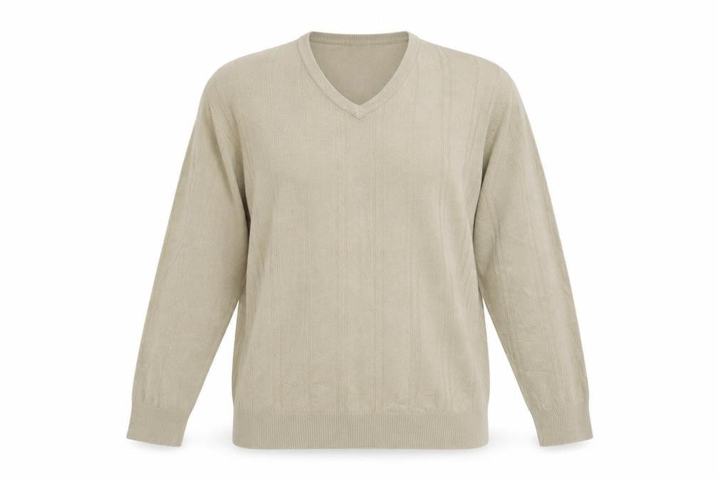 Mens UK Size L M&S Beige Pullover Jumper
