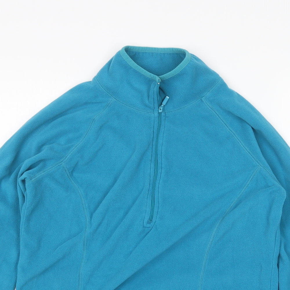 Close-up detail of Joe Fresh women’s green pullover sweatshirt, size S