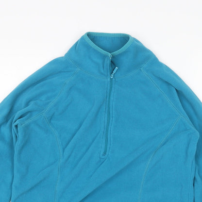 Close-up detail of Joe Fresh women’s green pullover sweatshirt, size S