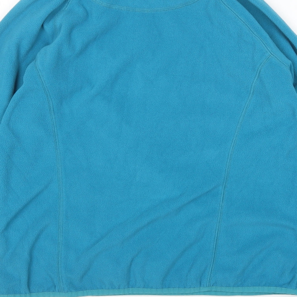 Brand and care label for Joe Fresh women’s green pullover sweatshirt, size S