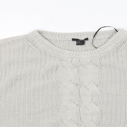 Womens UK Size M H&M Grey Pullover Jumper