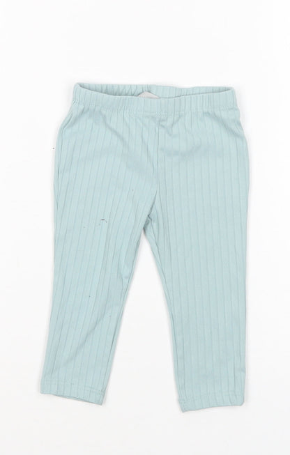 Primark Girls Green  Polyester Sweatpants Trousers Size 6-9 Months