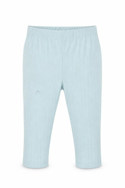 Front view of Primark girls’ green polyester sweatpants, size 6-9, months