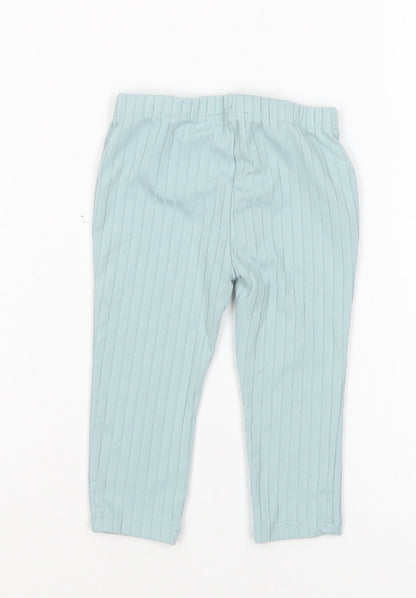 Primark Girls Green  Polyester Sweatpants Trousers Size 6-9 Months