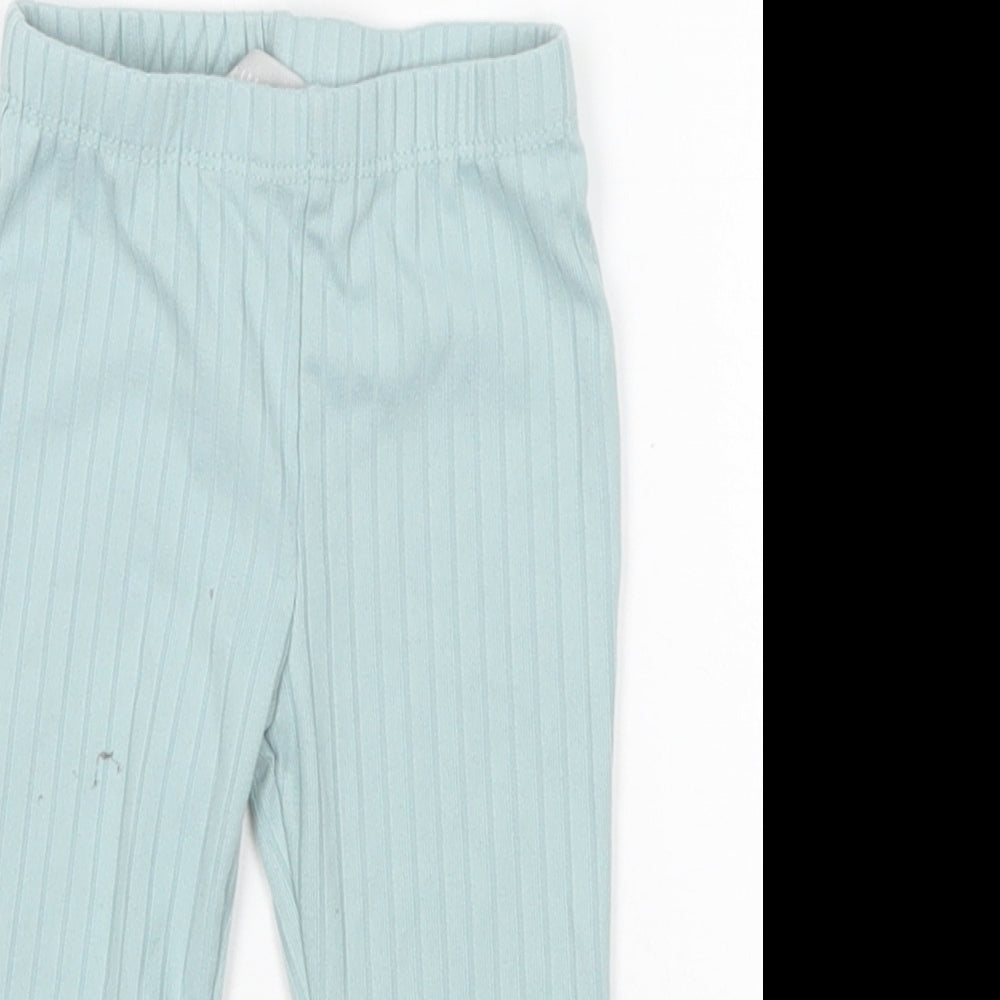 Primark Girls Green  Polyester Sweatpants Trousers Size 6-9 Months