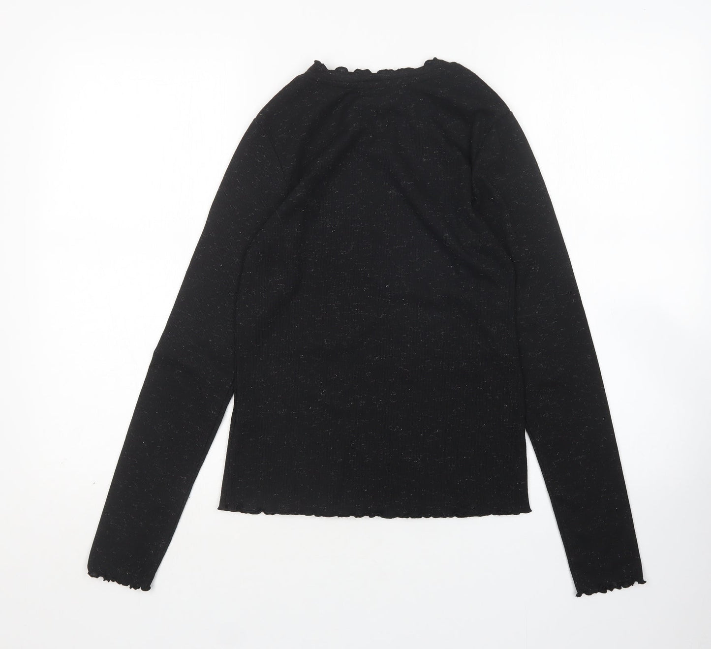 Primark Womens Black  Polyester Basic T-Shirt Size S Round Neck