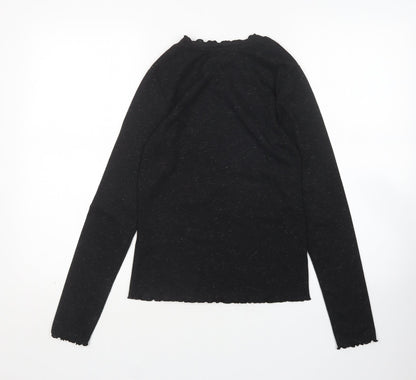 Primark Womens Black  Polyester Basic T-Shirt Size S Round Neck