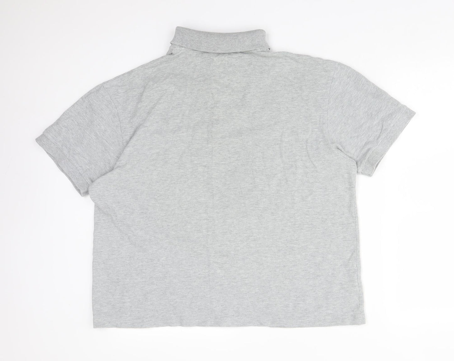 Easy Mens Grey  Cotton  Polo Size L Collared