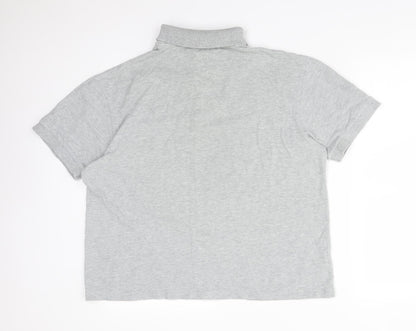 Easy Mens Grey  Cotton  Polo Size L Collared