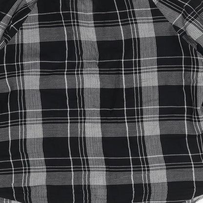 NEXT Womens Multicoloured Plaid Cotton Basic Button-Up Size 10 Round Neck