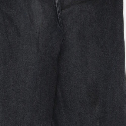 SheIn Womens Black  Cotton Straight Jeans Size S L29 in Regular