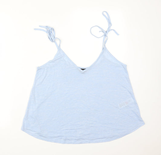 New Look Womens Blue  Polyester Camisole T-Shirt Size 12 V-Neck