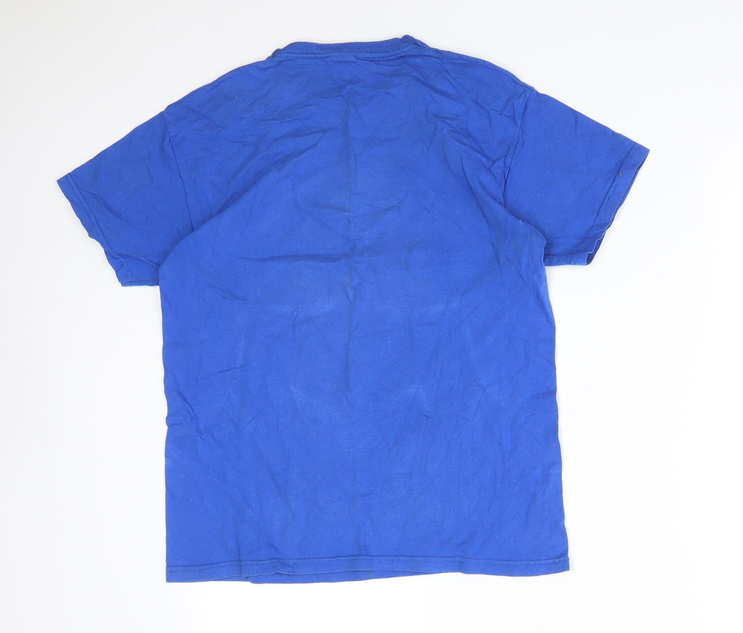 Fruit of the Loom Boys Blue  Cotton Basic T-Shirt Size 12-13 Years Crew Neck  - MONKEY. LAUGH NOW BUT ONE DAY WE'LL BE IN CHARGE