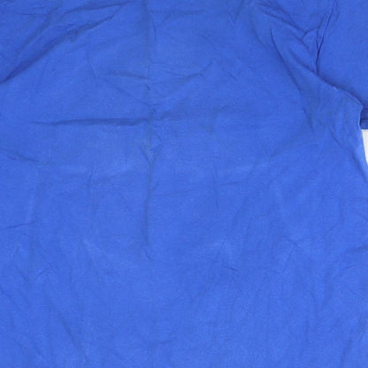 Fruit of the Loom Boys Blue  Cotton Basic T-Shirt Size 12-13 Years Crew Neck  - MONKEY. LAUGH NOW BUT ONE DAY WE'LL BE IN CHARGE