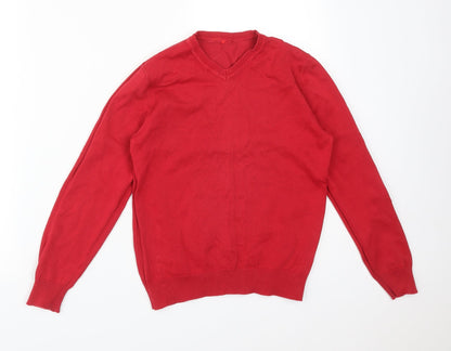 Additional front view of George boys’ red cotton pullover sweatshirt, size 9-10, years