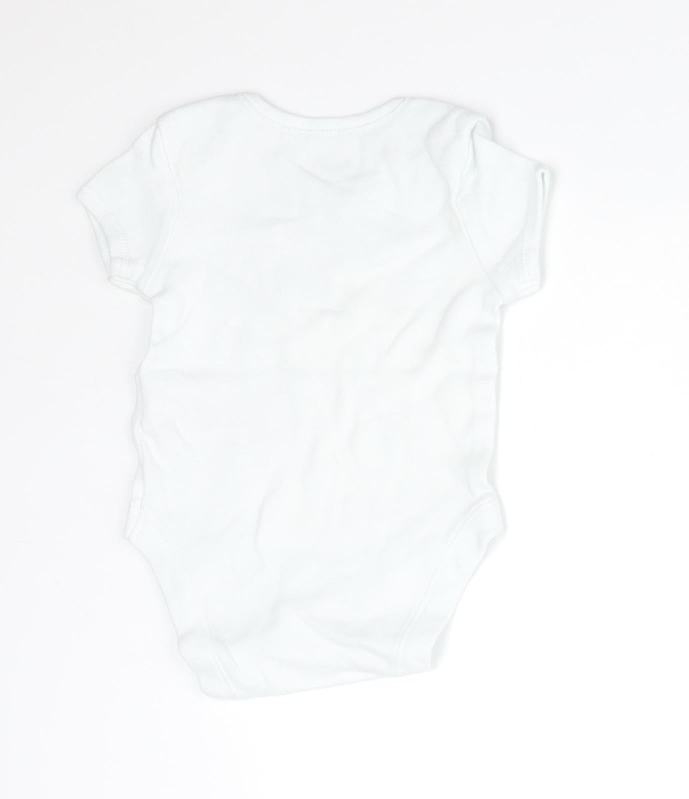 Primark Baby White  Cotton Babygrow One-Piece Size 0-3 Months   - I AM THE FUTURE