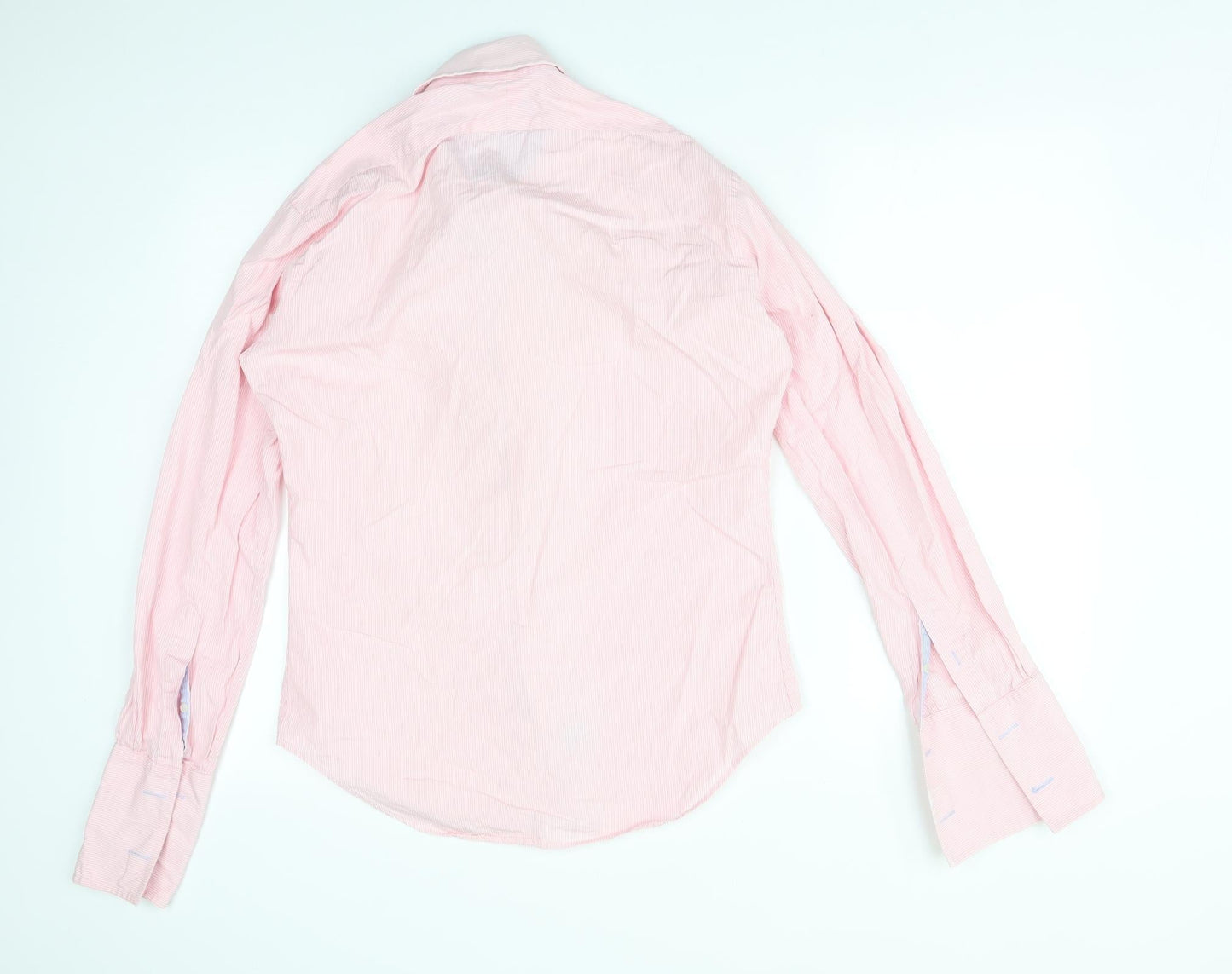 Mens UK Size 15.5 JOHN FRANCOME Pink  Button-Up Long Sleeve Casual Shirt