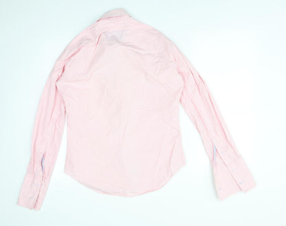 Mens UK Size 15.5 JOHN FRANCOME Pink  Button-Up Long Sleeve Casual Shirt