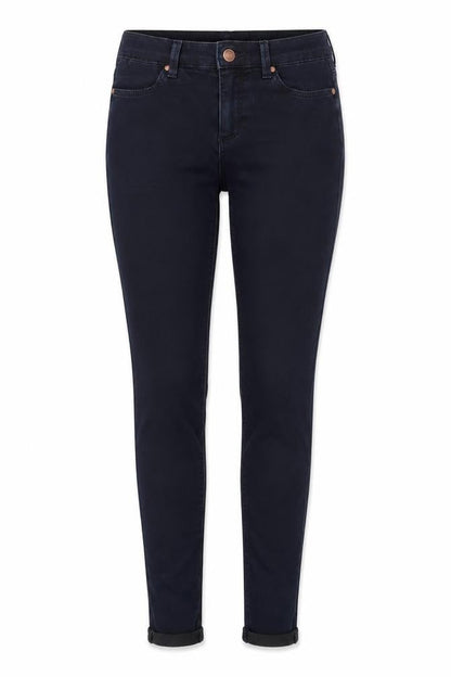 Front view of Topshop women’s blue cotton jegging jeans, size UK 26, in, 26-inch leg regular