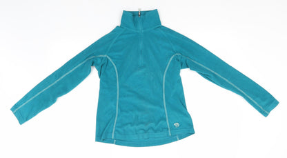 Additional front view of Mountain Hardwear women’s blue crew neck polyester jumper, size S