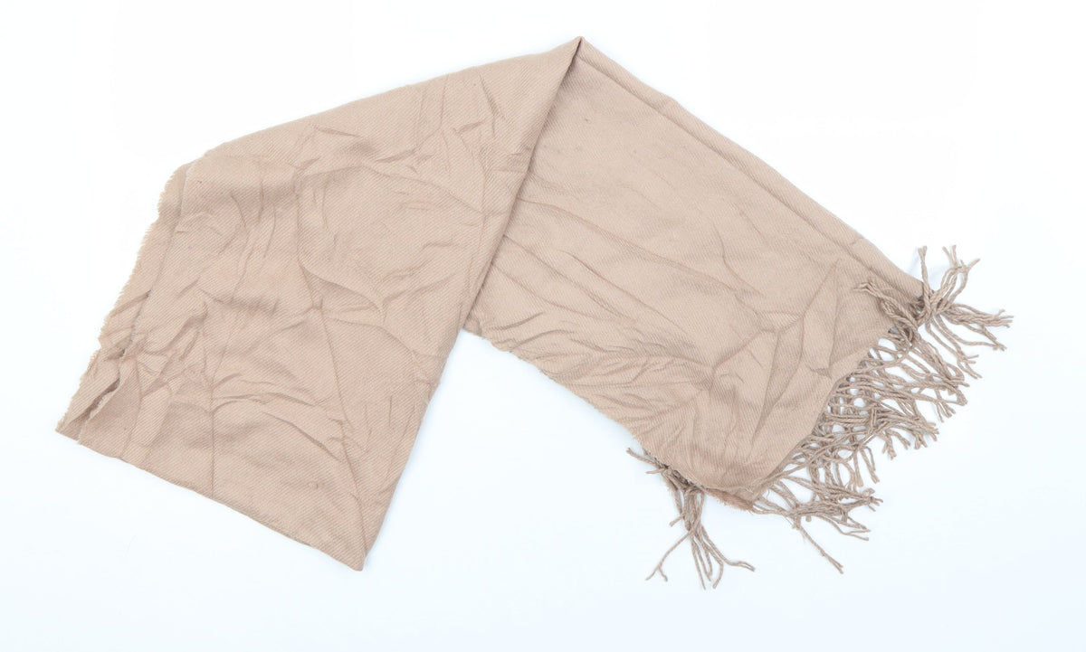 Front view of Preworn women’s beige scarf