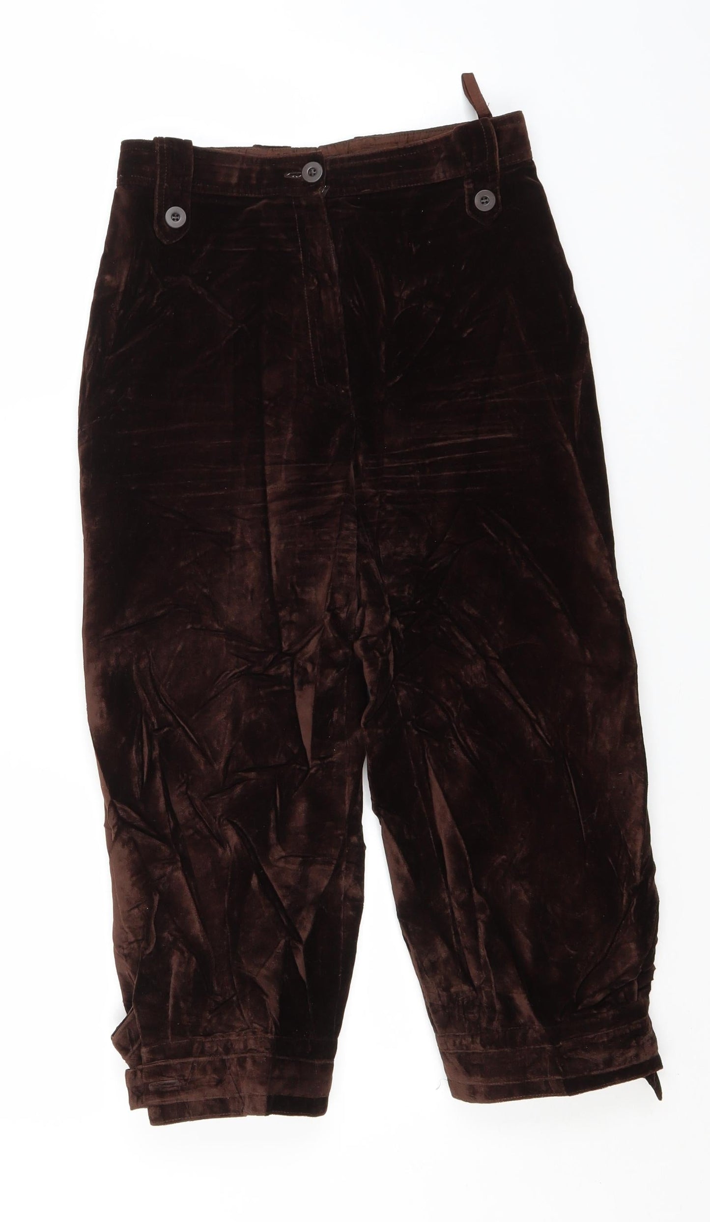 Womens UK Size 8 Preworn Regular Fit  Brown Trousers