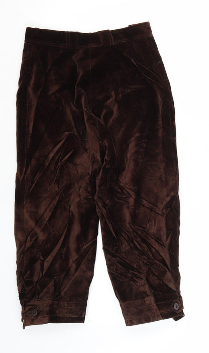 Womens UK Size 8 Preworn Regular Fit  Brown Trousers