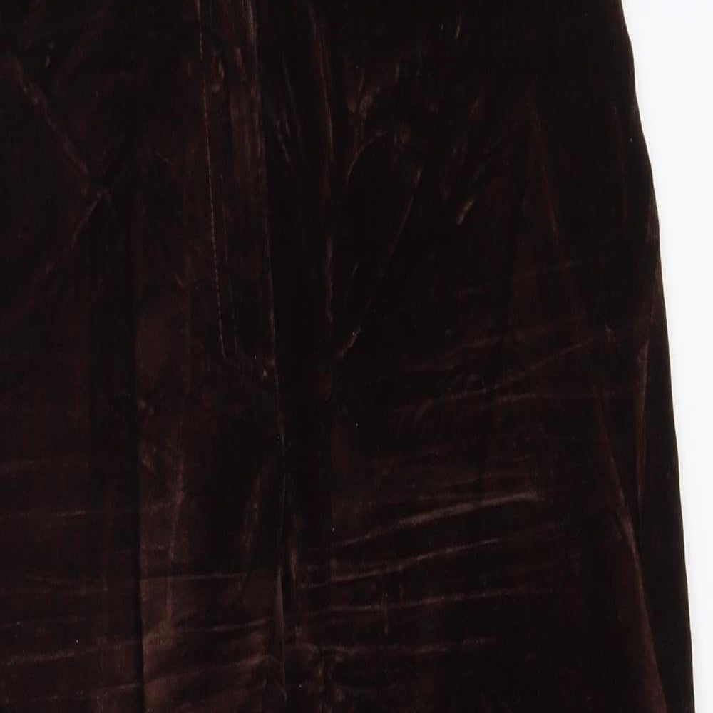 Womens UK Size 8 Preworn Regular Fit  Brown Trousers