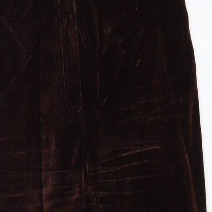 Womens UK Size 8 Preworn Regular Fit  Brown Trousers