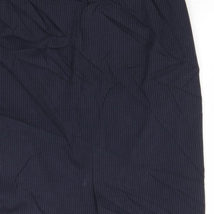 Uniqlo Womens Blue Striped Polyester Straight & Pencil Skirt Size 25 in