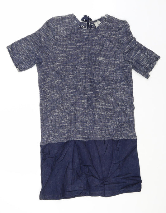 ASOS Womens Blue  Cotton Basic T-Shirt Size 8 Round Neck