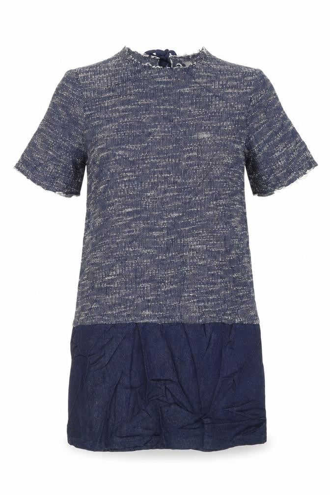 ASOS Womens Blue  Cotton Basic T-Shirt Size 8 Round Neck